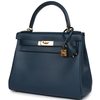 Hermès Kelly Retourne 28 Deep Blue Evercolor GHW