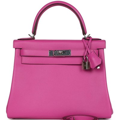 Hermès Kelly Retourne 28 Magnolia Evercolor PHW 