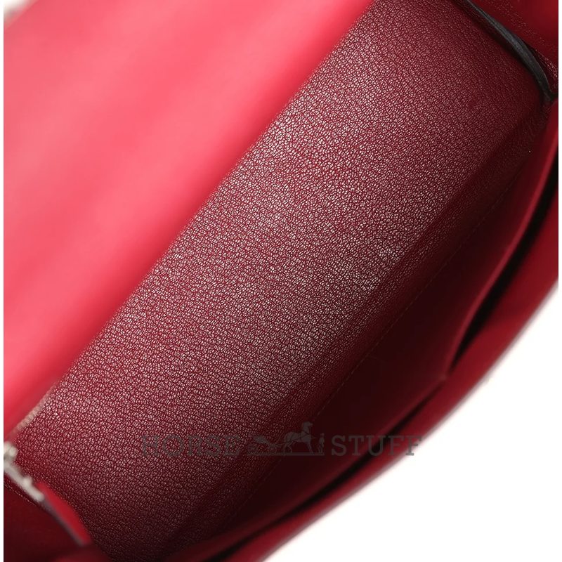 Hermès Kelly Retourne 28 Rouge Grenat Evercolor PHW