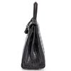 Hermes Kelly Retourne 28 Black Matte Crocodile Niloticus PHW