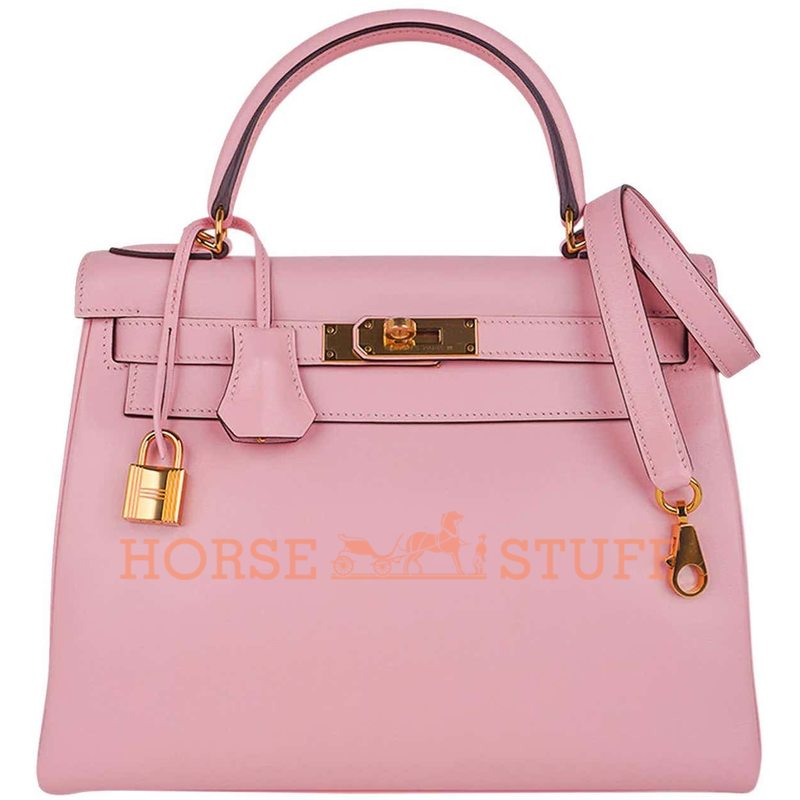 Hermès Kelly Retourne 28 Rose Sakura Swift GHW