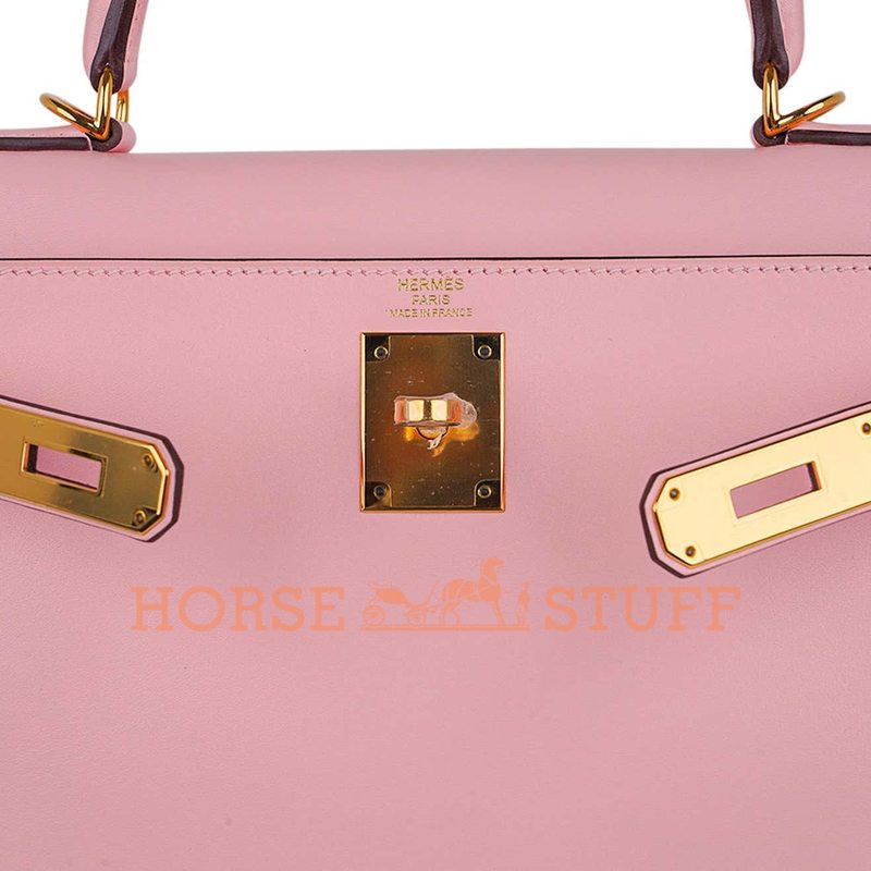 Hermès Kelly Retourne 28 Rose Sakura Swift GHW