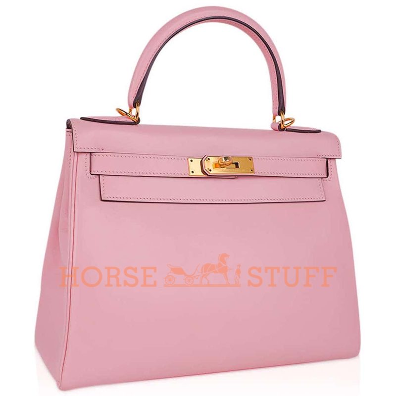 Hermès Kelly Retourne 28 Rose Sakura Swift GHW