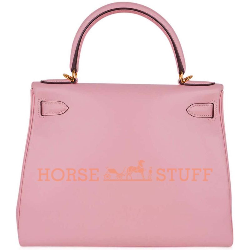 Hermès Kelly Retourne 28 Rose Sakura Swift GHW