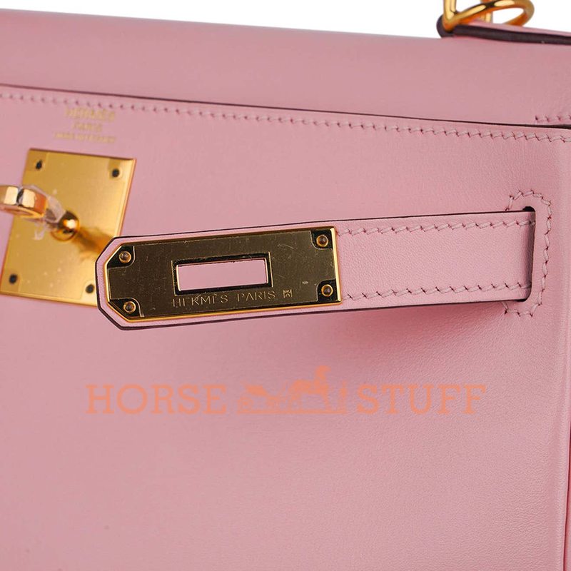 Hermès Kelly Retourne 28 Rose Sakura Swift GHW