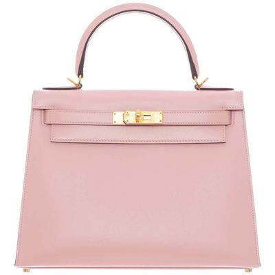 Hermès Kelly Sellier 28 Rose Sakura Tadelakt GHW