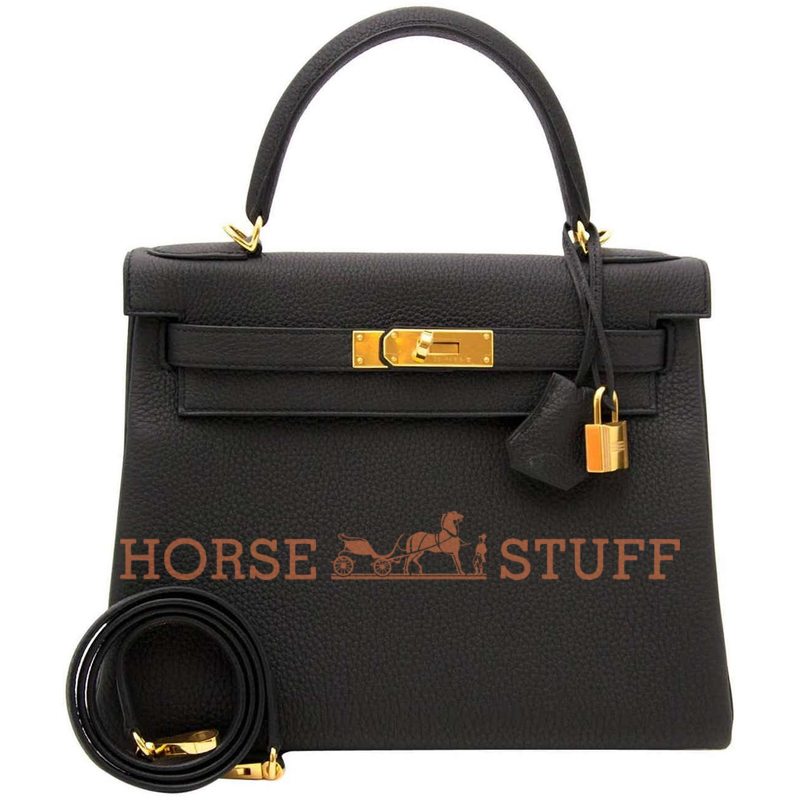 Hermès Kelly Retourne 28 Black Togo GHW