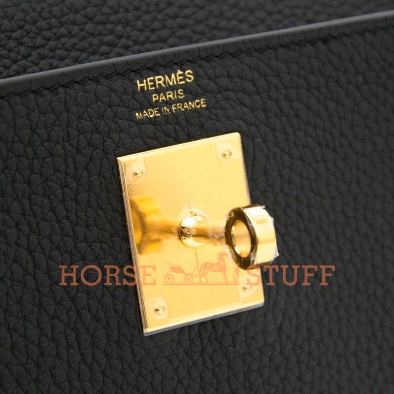 Hermès Kelly Retourne 28 Black Togo GHW