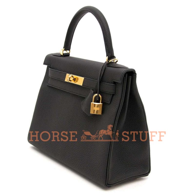 Hermès Kelly Retourne 28 Black Togo GHW