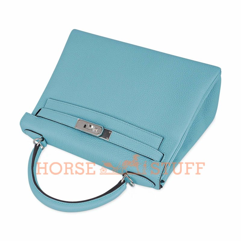 Hermès Kelly Retourne 28 Blue Atoll Togo PHW