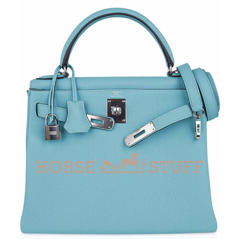 Hermès Kelly Retourne 28 Blue Atoll Togo PHW