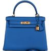 Hermès Kelly Retourne 28 Blue France Togo GHW