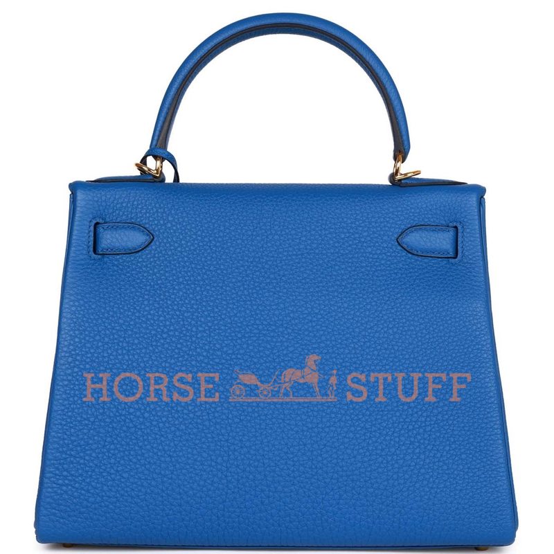 Hermès Kelly Retourne 28 Blue France Togo GHW