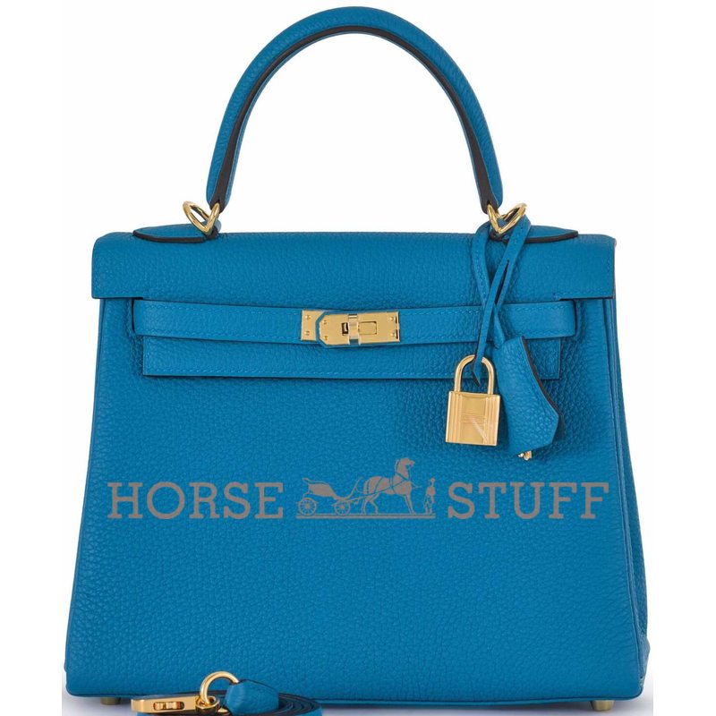 Hermès Kelly Retourne 28 Blue Frida Togo GHW