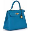 Hermès Kelly Retourne 28 Blue Frida Togo GHW