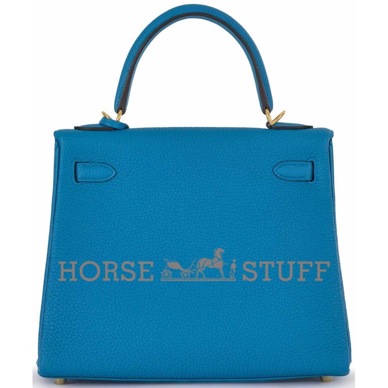 Hermès Kelly Retourne 28 Blue Frida Togo GHW