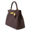 Hermès Kelly Retourne 28 Chocolate Togo GHW