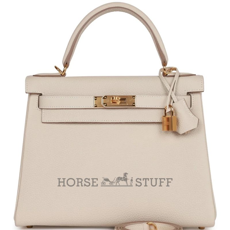 Hermès Kelly Retourne 28 Craie Togo GHW