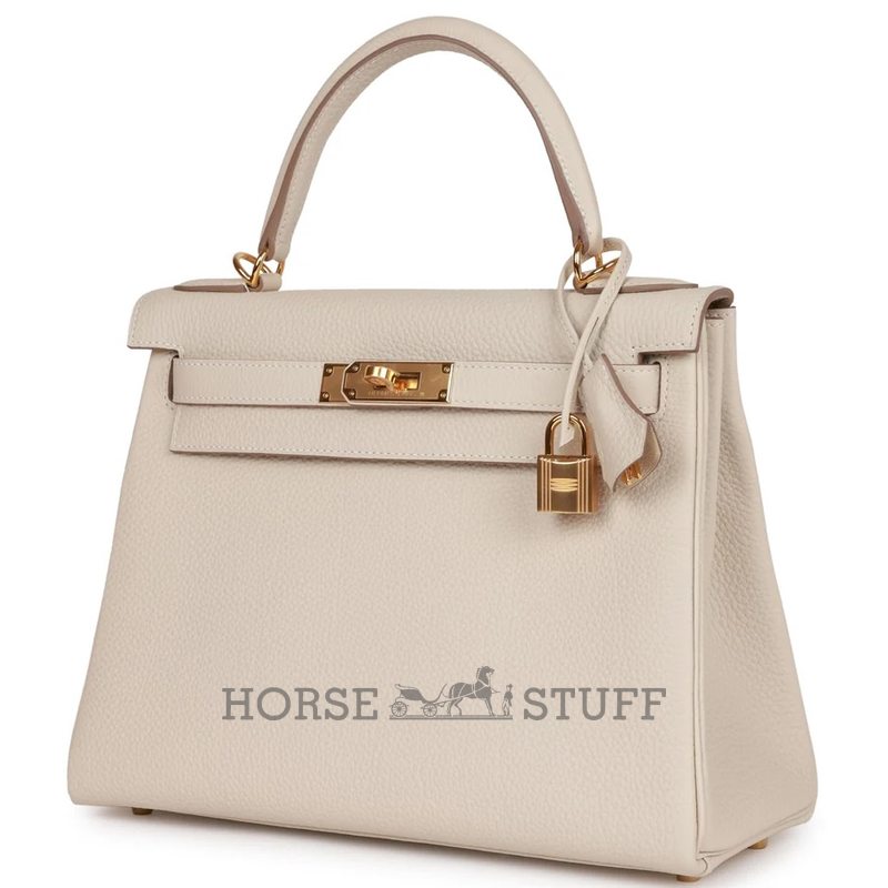 Hermès Kelly Retourne 28 Craie Togo GHW