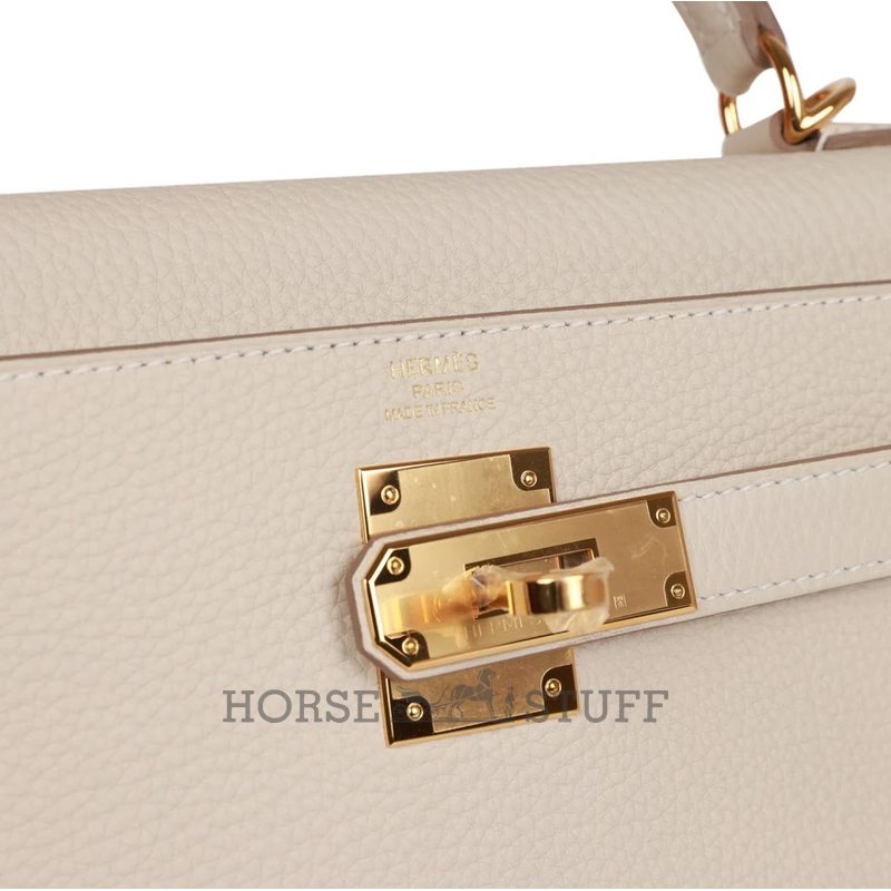 Hermès Kelly Retourne 28 Craie Togo GHW