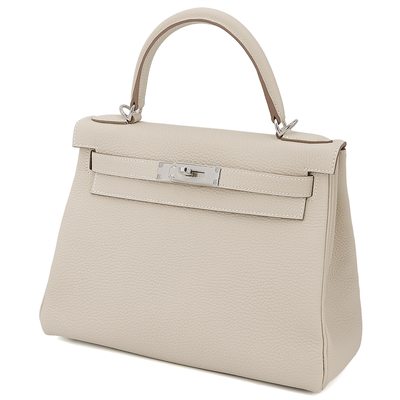Hermès Kelly Retourne 28 Craie Togo PHW 