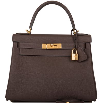 Hermès Kelly Retourne 28 Ebene Togo GHW