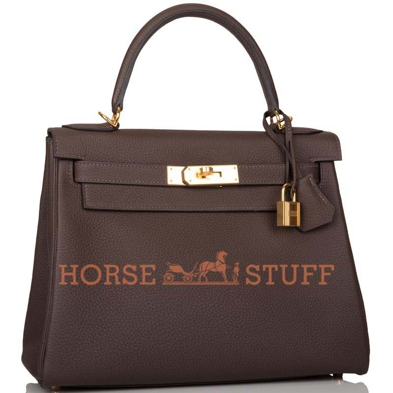 Hermès Kelly Retourne 28 Ebene Togo GHW