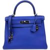 Hermès Kelly Retourne 28 Blue Elecrique Togo PHW