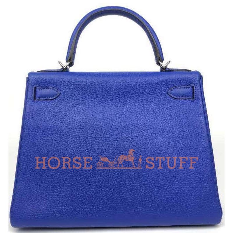 Hermès Kelly Retourne 28 Blue Elecrique Togo PHW