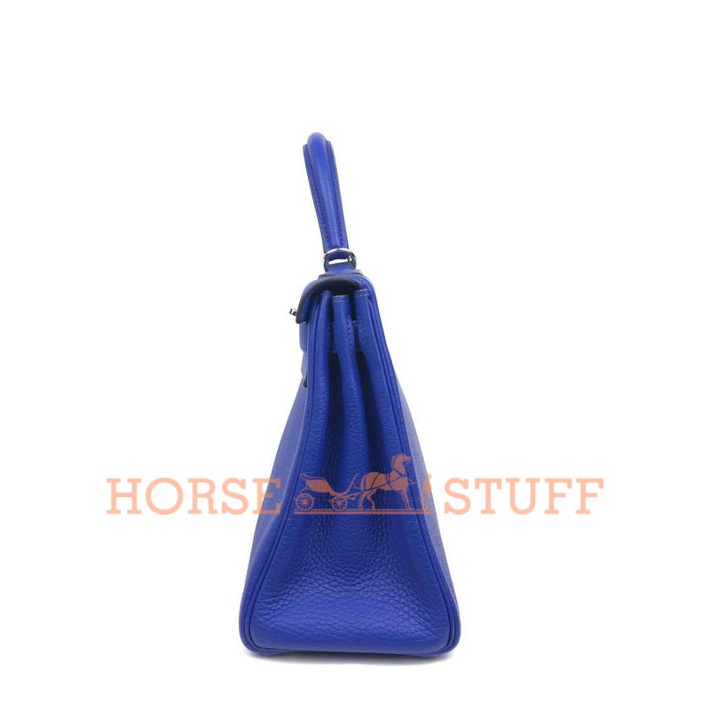 Hermès Kelly Retourne 28 Blue Elecrique Togo PHW