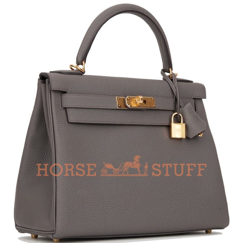 Hermès Kelly Retourne 28 Etain Togo GHW