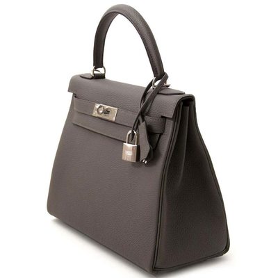Hermès Kelly Retourne 28 Etain Togo PHW