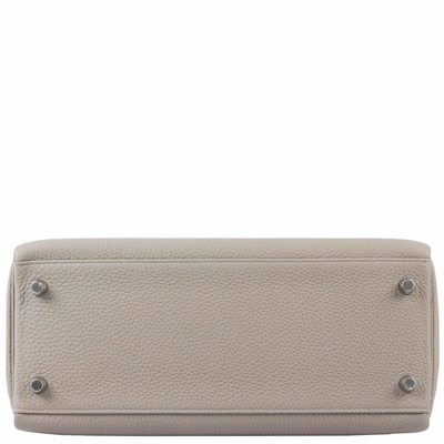 Hermès Kelly Retourne 28 Gris Asphalt Togo PHW