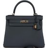 Hermès Kelly Retourne 28 Gris Misty Togo Permabrass HW