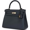 Hermès Kelly Retourne 28 Gris Misty Togo Permabrass HW