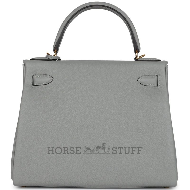 Hermès Kelly Retourne 28 Gris Mouette Togo GHW