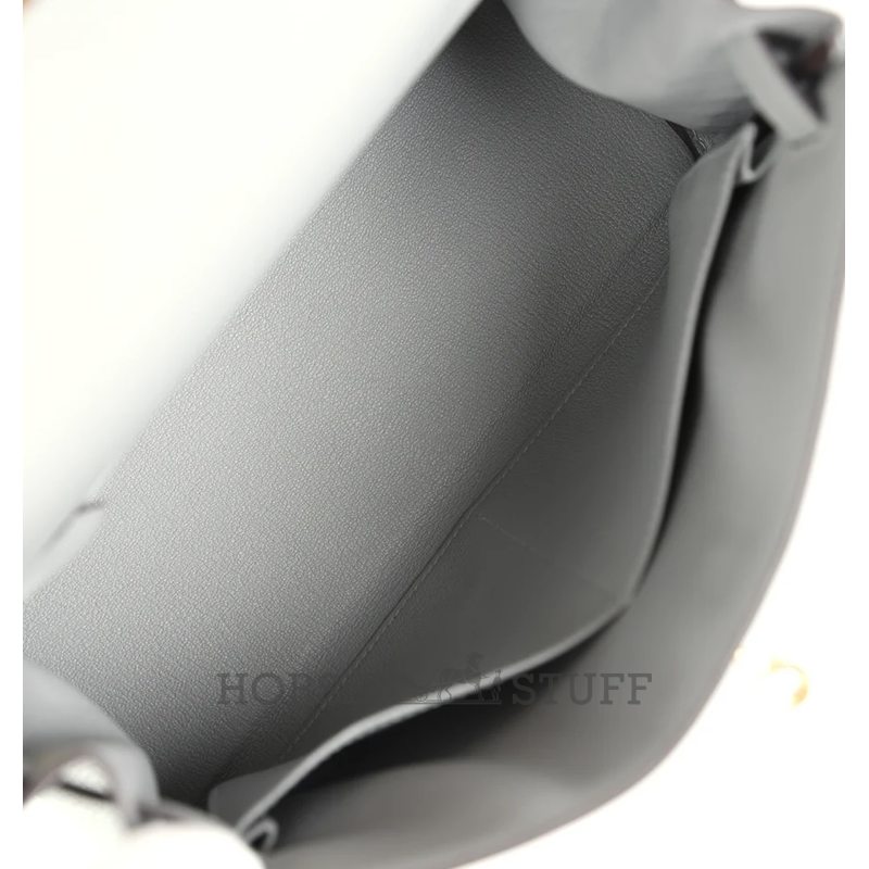 Hermès Kelly Retourne 28 Gris Mouette Togo GHW