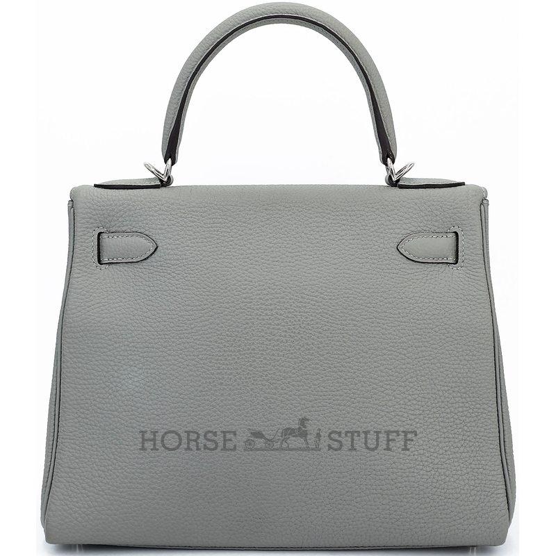 Hermès Kelly Retourne 28 Gris Mouette Togo PHW