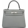 Hermès Kelly Retourne 28 Gris Mouette Togo PHW