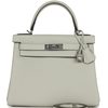 Hermès Kelly Retourne 28 Gris Neve Togo PHW