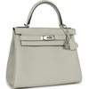 Hermès Kelly Retourne 28 Gris Neve Togo PHW
