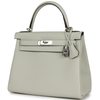 Hermès Kelly Retourne 28 Gris Neve Togo PHW