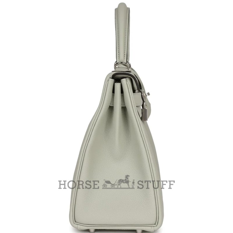Hermès Kelly Retourne 28 Gris Neve Togo PHW