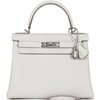 Hermès Kelly Retourne 28 Gris Pale Togo PHW