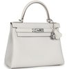 Hermès Kelly Retourne 28 Gris Pale Togo PHW