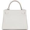 Hermès Kelly Retourne 28 Gris Pale Togo PHW