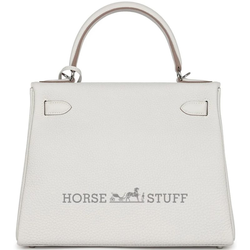 Hermès Kelly Retourne 28 Gris Pale Togo PHW
