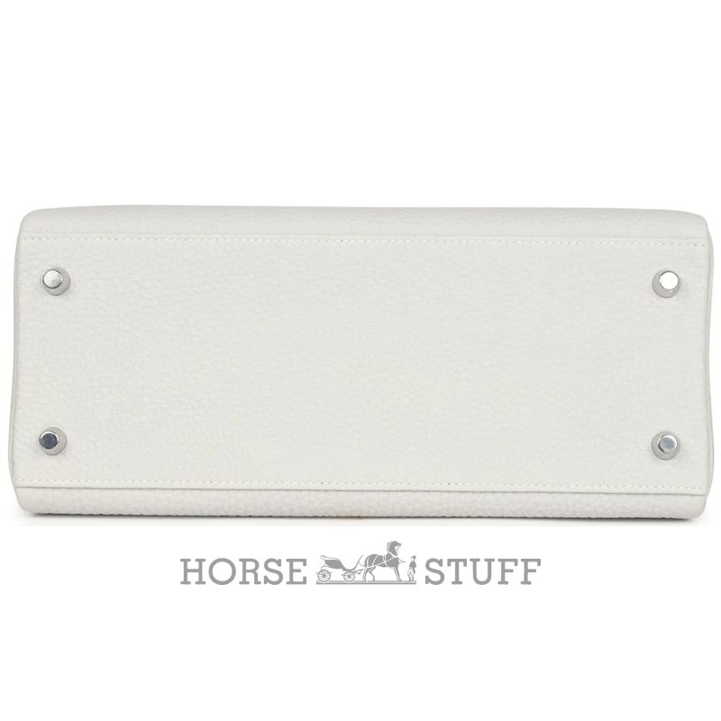 Hermès Kelly Retourne 28 Gris Pale Togo PHW
