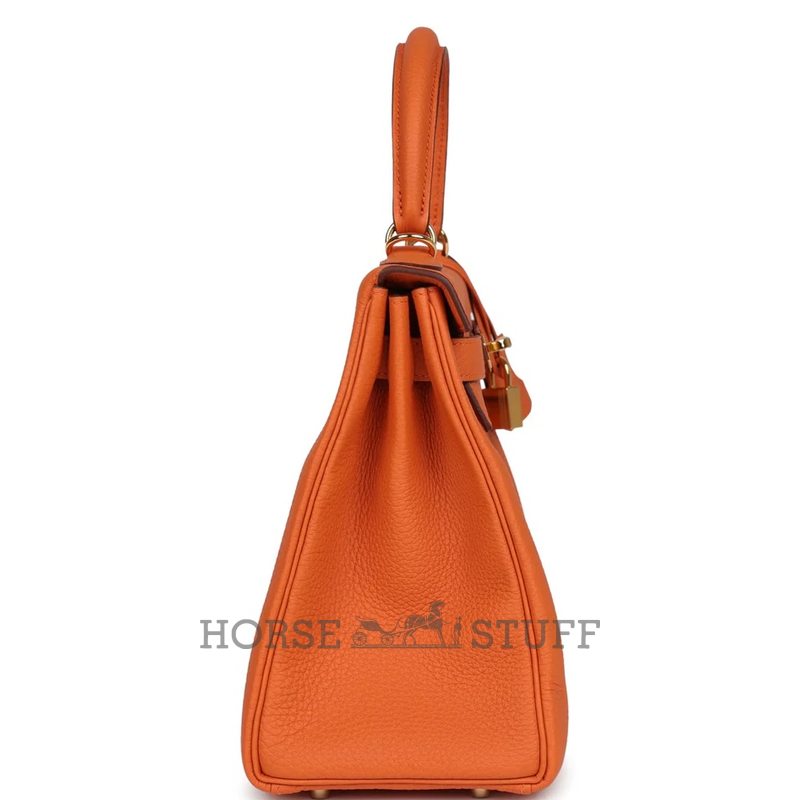 Hermès Kelly Retourne 28 Orange Togo GHW