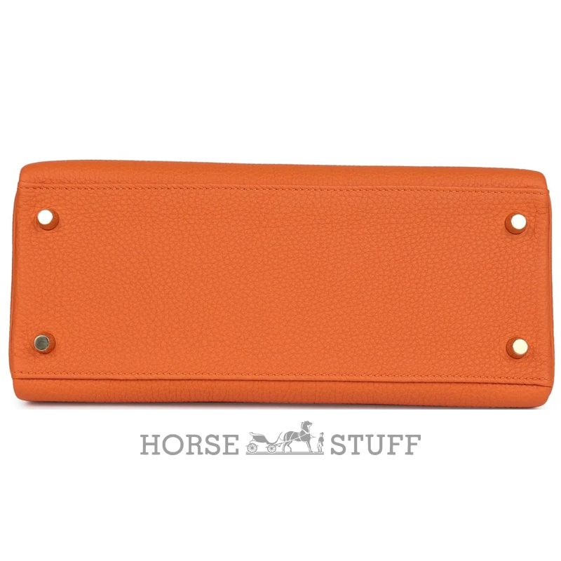 Hermès Kelly Retourne 28 Orange Togo GHW